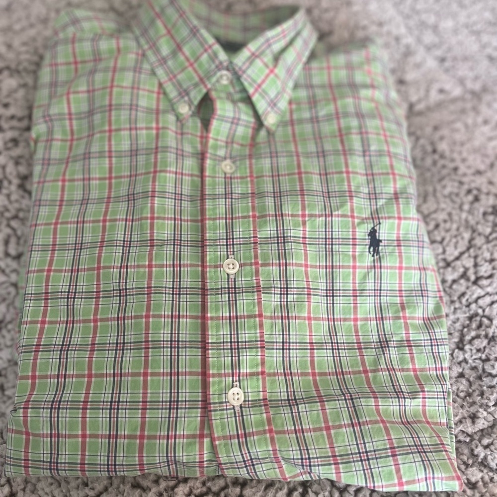Ralph Lauren Green Plaid Men's Shirt men’s size large